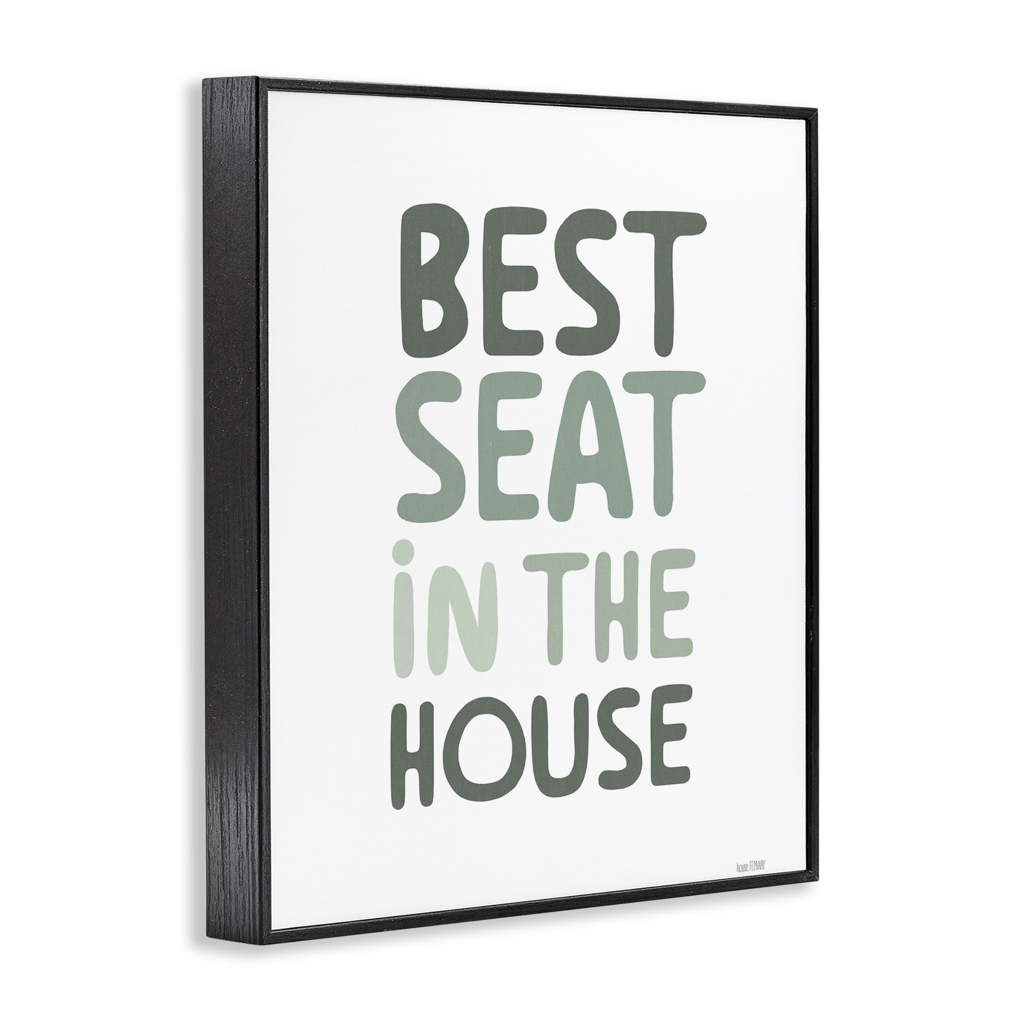 Stupell Industries Green Best Seat in House Black Framed Giclee Art, design by House Fenway