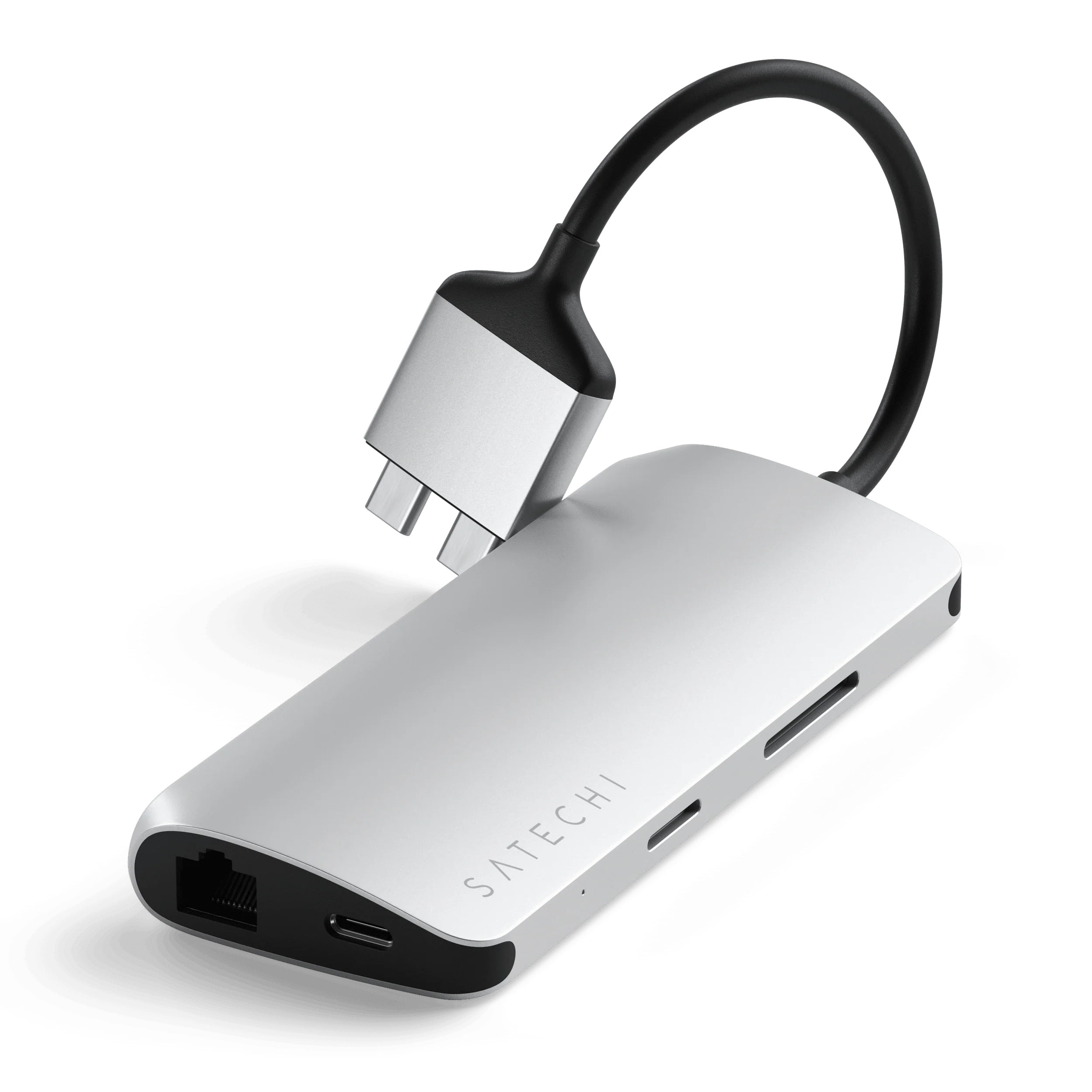 Satechi USB Type-C Dual Multimedia Adapter for Select Apple MacBooks and Mac Mini, Space Gray