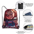 thumbnail image 3 of Lsque Chucky Print Drawstring zipper Backpack Bag Sport Gym Sackpack Cinch Bags Drawstring Bags Draw String Sport Bag-One Size, 3 of 6