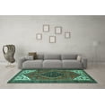 thumbnail image 3 of Ahgly Company Indoor Rectangle Persian Turquoise Blue Traditional Area Rugs, 4' x 6', 3 of 4