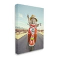 thumbnail image 3 of Stupell Industries Animal Riding Red Motor Scooter Route 66 Road Canvas Wall Art, 16 x 20, Design by Tai Prints, 3 of 7