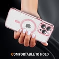 thumbnail image 6 of Decase Magnetic Case for iPhone 14 Pro Max,Compatible with Mag-safe,Military-Grade Protection,Slim Stylish Non-Yellowing Shockproof Case for iPhone 14 Pro Max,Clear Anti-Scratch Back Cover,Pink, 6 of 7