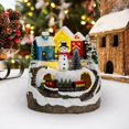 thumbnail image 3 of Figuras de resina, adornos con luces, regalos, recuerdos de fiesta, caja de música navideña para Muñeco de nieve, 3 of 4