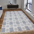thumbnail image 1 of Casavani Kitchen Floor Kilim Dining Room Rug, Blue 7x7 feet, 1 of 6