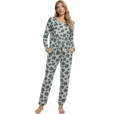 

Unique Bargains Women s Lounge Nightwear with Pockets Long Sleeve Pajama Sleepwear Sets