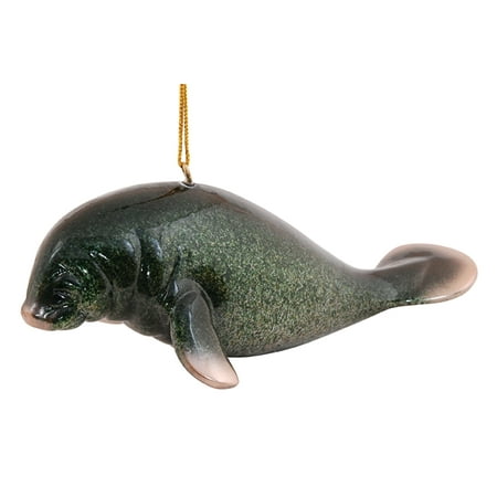 Manatee Ornament Manatee Gentle Sea Giant Painted Resin Christmas Holiday Ornament ()