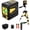 Yellow-with Tripod, variant on Fotrix Self Leveling Green Cross Line Laser Level, 100Ft 360° Magnetic Base Laser Tool for Picture Hanging, Tile Installation, Decoration & DIY Construction Projects, Safety Class II