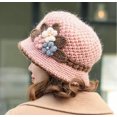 thumbnail image 4 of Kiibsot Women's Fashion  French Style Knitted Beanie Hat, Flowers Decor Crochet Wool Hat for Winter, Warm Bucket Hat, 4 of 6