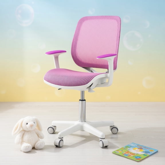 Resenkos Swivel Mesh Children Computer Chair with Adjustable Height-Purple, Kids Chairs for Kids