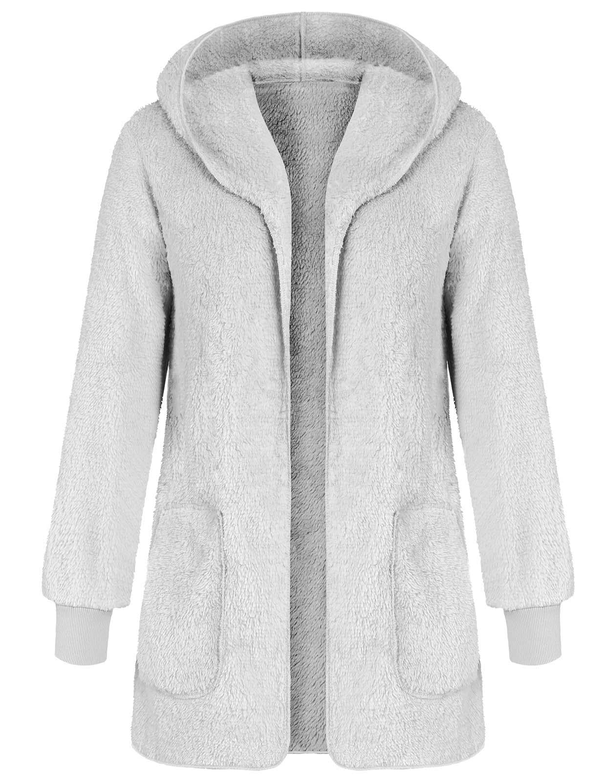 fuzzy open front jacket