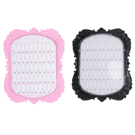 

NUOLUX 2pcs European Style Fake Nails Display Boards Nails Style Show Boards for Salon