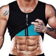 thumbnail image 1 of Ropa moldeadora de cuerpo, ropa deportiva y fitness para hombres de talla grande europea y americana, chaleco con cremallera para hombres, corsé de cintura que contrae el vientre, 1 of 5