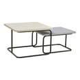 thumbnail image 3 of Furniture of America Torra Wood 2-Piece Indoor Nesting Coffee Table, Cream Weave and Gray Pure, 3 of 17