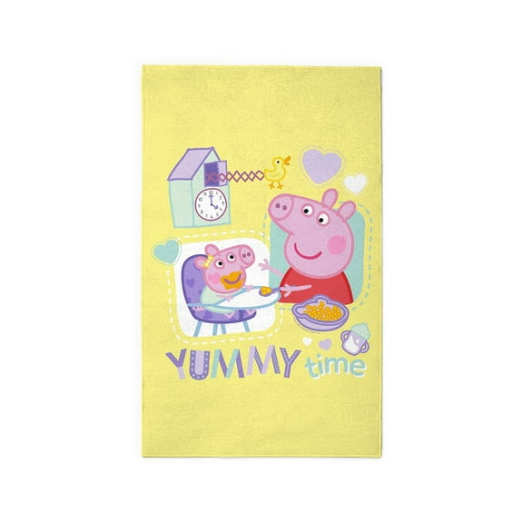 CafePress - Peppa Pig: Yummy Time - 3'x5' Decorative Area Rug, Fabric Throw Rug