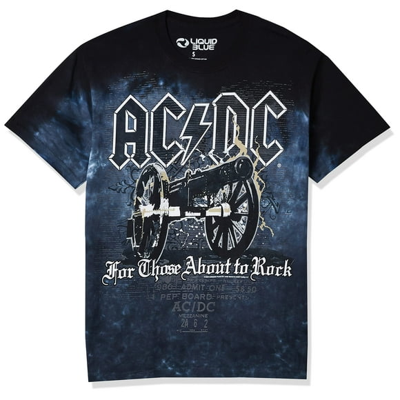 Camiseta Liquid Blue Ac/DC Cannon Tie Dye para hombre
