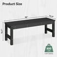 thumbnail image 6 of Outdoor Bench, Two Person Poly Lumber Porch Bench, Weatherproof Garden Bench That Never Rot and Fade, All-Weather Patio Bench Suit for Garden, Porch, and Park(Black), 6 of 6