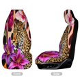 thumbnail image 2 of Leopard Lilies Vibrant Jungle Print Car Seat Covers Front Seats Universal Fit for Cars SUV Truck Auto Interior Accessories, 2 of 3