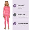 thumbnail image 3 of Rocky Girls Thermal Underwear Top & Bottom Set Long Johns for Kids, Zig Zag Design Large, 3 of 8