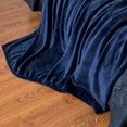 thumbnail image 4 of Surpdew Flannel Blanket Gift Plain Blanket Spring Sofa Blanket Blue, 4 of 7