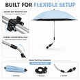 thumbnail image 6 of UPF50+ Universal Sun Umbrella for Strollers and Camping Carts, Adjustable Clip On Parasol, Anti-UV Shade Canopy for Baby Pram, Wagon and Outdoor Walking Use, 6 of 8