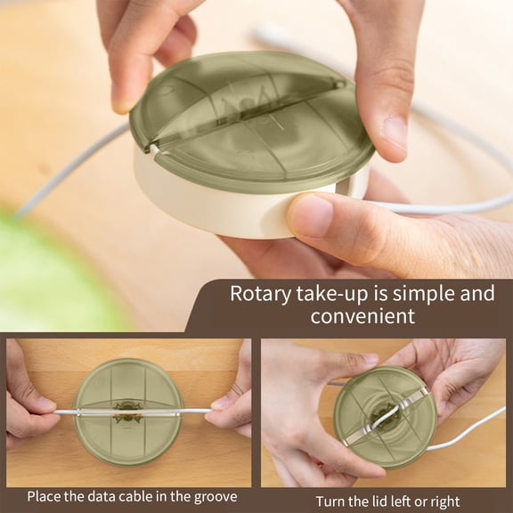 TaTaai 5Pcs Cord Winder Wire / Wire Storage Housekeeper / Retractable Cord Organizer for USB Cables, Headphone Cable, Data Charging Cable and Other Cords. No More Tangled Cords