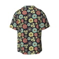 thumbnail image 6 of Lsque Daisies Flowers print Men's Cuban Collar Short Sleeve Shirt Summer Beachwear Casual Button Down Fashionable Vacation Leisure Shirt-XX-Large, 6 of 7