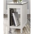 thumbnail image 2 of Ashley Table de Fin Diamenton avec Ports USB en Blanc, 2 of 5