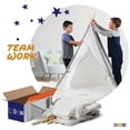 thumbnail image 6 of Play22USA Teepee Tent For Kids With Mat, Kids Teepee Play Tent, Natural Cotton Canvas Teepee With Wood Poles And Carry Case, Kids Foldable Play Tents For Girls Boys, Indoor Outdoor Kids Playhouse Tent, 6 of 10