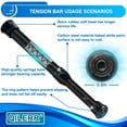 thumbnail image 2 of QILERR Tension Rods 28 to 48 Inches - 2 Pack Adjustable Spring Curtain Extension Rods for Windows, Kitchen, Bathroom, Cupboard, Wardrobe (Black), 2 of 7