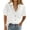 White, variant on Zeagoo Button Down Shirts for Womens Short Sleeve Collared Linen Cotton Tops Boyfriend Solid Blouse