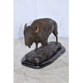 thumbnail image 3 of Nifao Bison standing and looking down Bronze Statue – Home Decor Sculpture, 11"L x 6"W x 8"H, 3 of 14