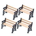 thumbnail image 4 of KAKOWELY Ensemble de Bancs Miniatures pour Parc 4 Pcs Modèle de Bancs Miniatures Siège de Rue miniature pour Bricolage Ornement de Maison de Poupée Mini Bancs Mini Chaises de Jardin Modèles, 4 of 5