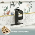 thumbnail image 5 of CASAINC Single Handle Single Hole Bathroom Vanity Sink Waterfall Spout Bathroom Faucet with Filter Particles in Matte Black, 5 of 9