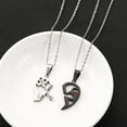 thumbnail image 1 of Naierhg 2Pcs 1314 520 Heart Key Lock Jigsaw Pendant Couple Love Necklace Valentines Gift, 1 of 7