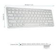 thumbnail image 3 of GJX 2026 New Universal Wireless Keyboard Slim Hebrew Korean 9.7 Inch Meticulously Crafted White 11.6X4.8 Inch Home Essentials,Office,School,Travel,Remote Work., 3 of 4