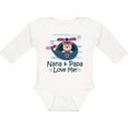 thumbnail image 3 of Inktastic Nana and Papa Love Me Grandson Boys Long Sleeve Baby Bodysuit, 3 of 5