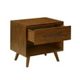 thumbnail image 4 of Maklaine Contemporary 24"W Wood Nightstand in Pecan Brown Finish, 4 of 11