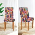 thumbnail image 3 of Yayeee 2 Pack Dining Chair Covers Stretch Parson Chairs Slipcovers Seat Protector, Art Buildings, 3 of 6