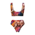 thumbnail image 5 of Daiia Oil Paintings of Elephants Women's Bikini Set Two Piece Swimsuit High Waisted Bikini Adjustable Straps Bikini Perfect for Beach, Pool, and Summer Vacation-Large, 5 of 9