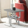thumbnail image 2 of Armen Living Illusion Wood and Stainless Steel End Table in Gray/Chrome, 2 of 2