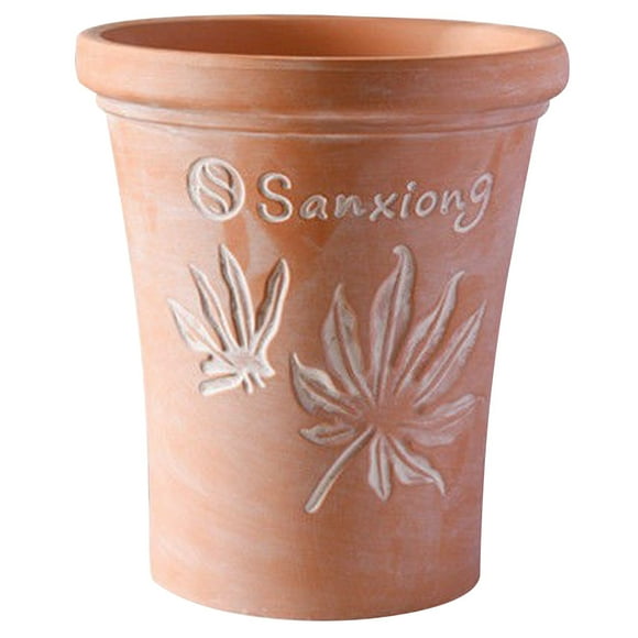 Relief Clay Flowerpot Household Decorative Planting Pot Terracotta Pot Clay Clay Planter