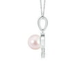 thumbnail image 2 of ANGARA Japanese Akoya Cultured Pearl and Diamond Swirl Pendant in Platinum for Women | June Birthstone, Birthday, Anniversary, Jewelry Gift for Women | Pearl Necklace, 2 of 5