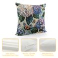 thumbnail image 4 of PRATYUS  Hydrangea Flower Pillow Covers Spring Summer Throw Pillow CoversHome Sweet Home Butterfly Throw Pillow Case Blue Purple Floral Cushion Cover for Home Office Couch Sofa 12x12in, 4 of 5