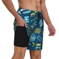 thumbnail image 3 of Gaeub Machinery Road Construction Mens Swim Trunks Stretch Beach Shorts Quick Dry for Men Swim Shorts Swimwear with Pockets- Large, 3 of 9