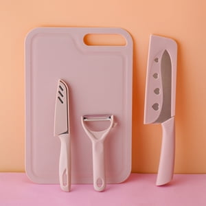 TIMIFIS Oiling Can with Chopping Board Fruit Knife Set Scissors Vegetable Knife Paring Knife Case Kitchen Portable Knife Set Kitchen Gadgets