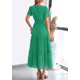 thumbnail image 2 of Vestido largo PRETTYGARDEN 2025, verano, cuello en V, ojales, color verde S, 2 of 8