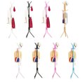 thumbnail image 1 of Modern Gold Metal Coat Rack with 9 Hooks - Sturdy Steel Tube Standing Clothes Hanger for Bedroom, Multifunctional Space-Saving Design with Triangular Base, Easy Assembly for Hanging Clothes, Hats,, 1 of 6