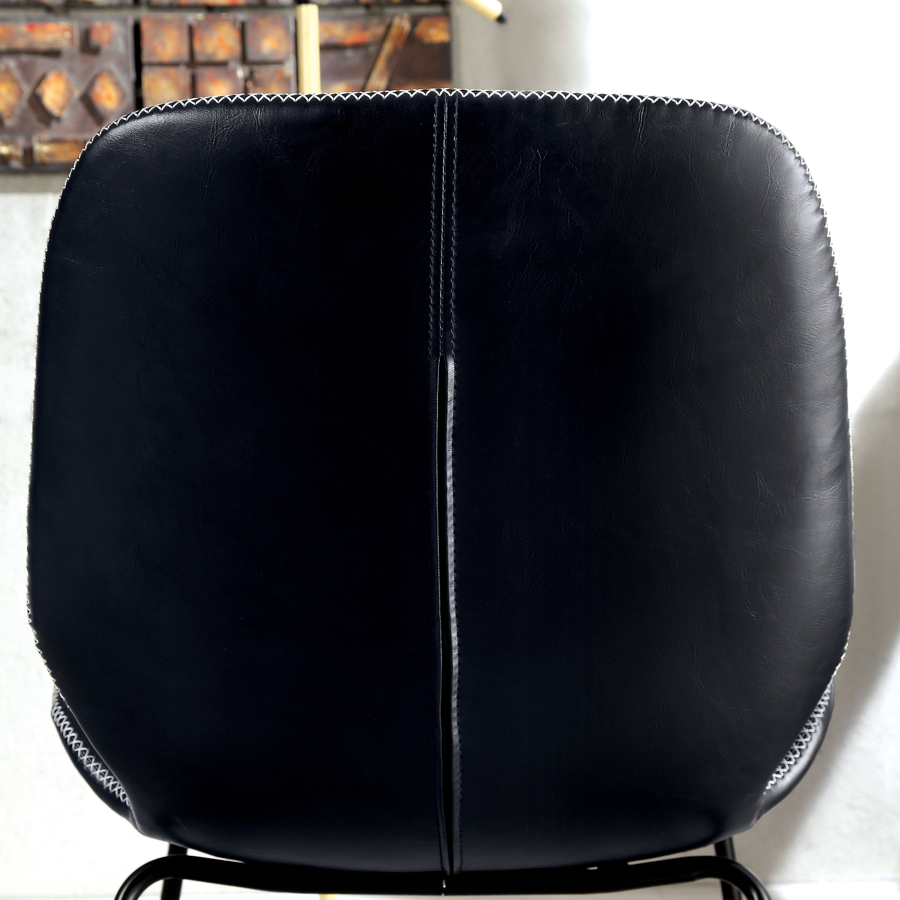 Vendell Contemporary Armless Bucket Accent Chair, Black