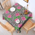 thumbnail image 2 of Pioneer Flower Floral Print Pattern Square Tablecloth, Waterproof Wipeable Spillproof Washable Table Cover for Home Kitchen Party Decor, 52"x52", 2 of 6