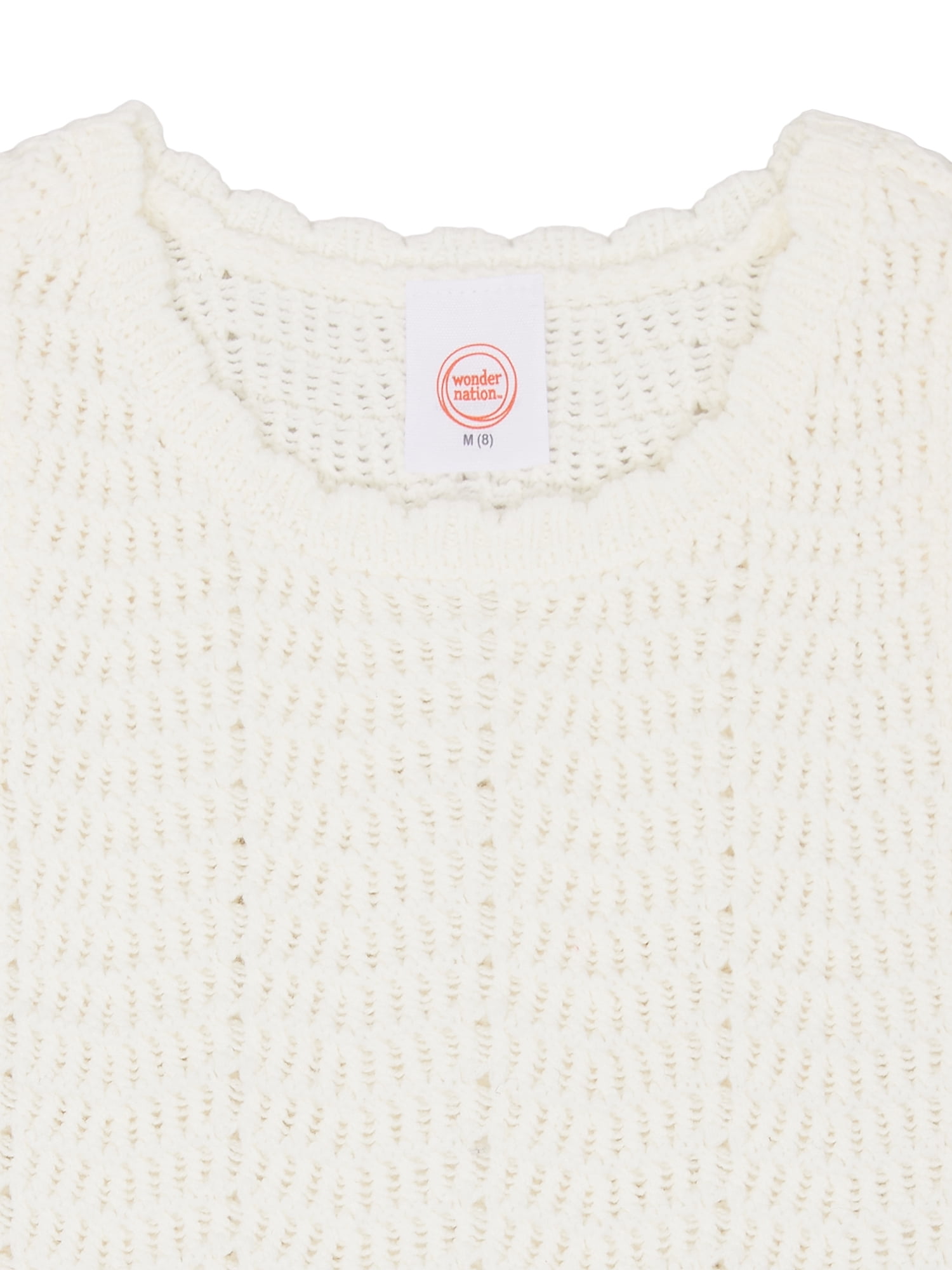 Wonder Nation Girls Crochet Sweater Tank, Sizes 4-18 & Plus